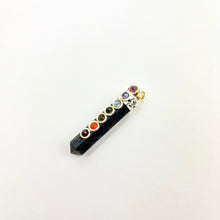 Load image into Gallery viewer, Chakra Pendant | Single Terminated Pencil Point | Silver Alloy | 40mm

