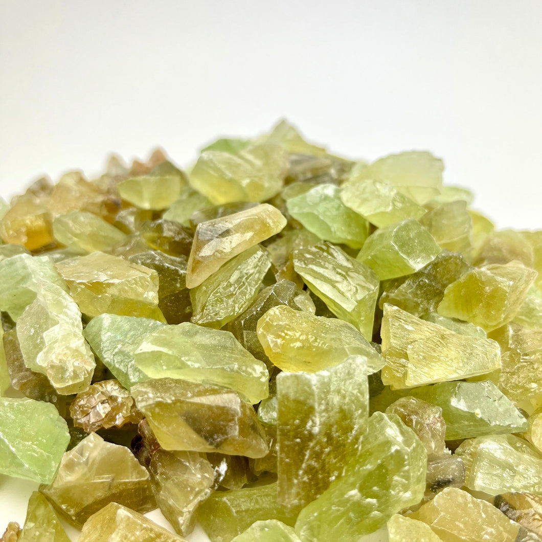 Lime Green Calcite | Rough | 1 lb | 20-30mm | Mexico