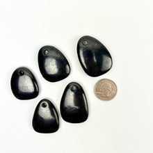 Load image into Gallery viewer, Shungite Tumbled Stone | Drilled Pendant | 35-45mm
