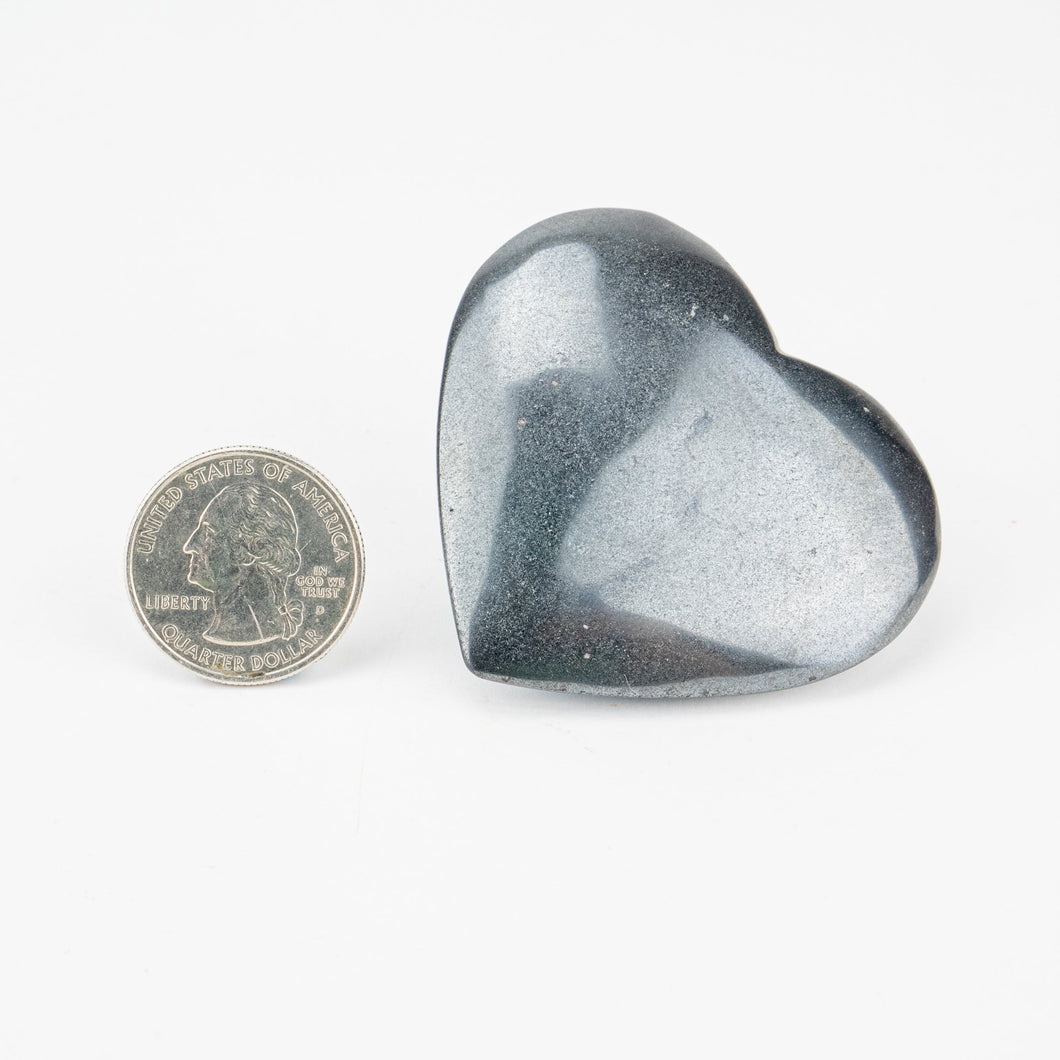 Hematite | Flat Style Heart | 60-70mm | Brazil