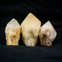 Load image into Gallery viewer, Candle Quartz w/ Lenticular Calcite Coating | 55-65 mm | Madagascar
