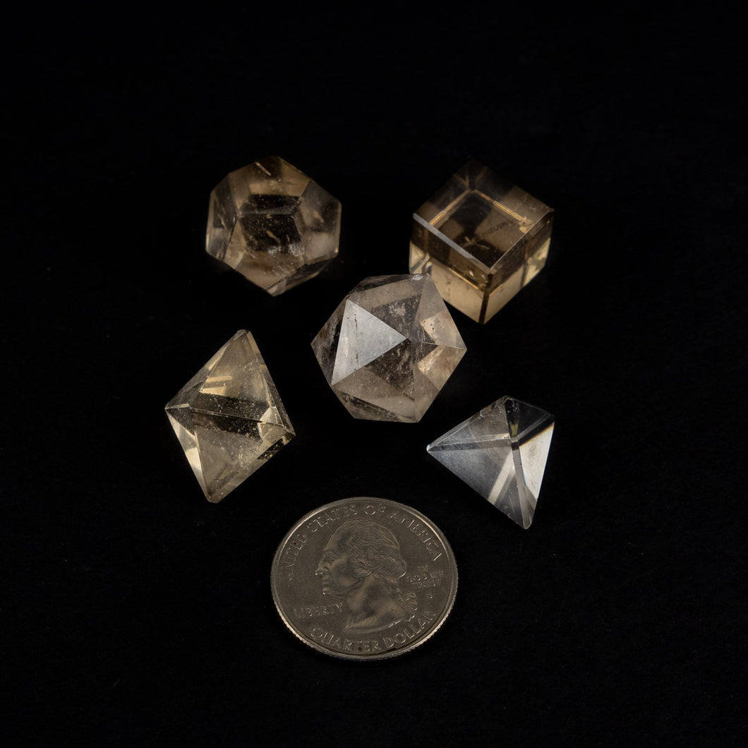 Sacred Geometry Collector Set | Five Platonic Solids | 20mm | No Box