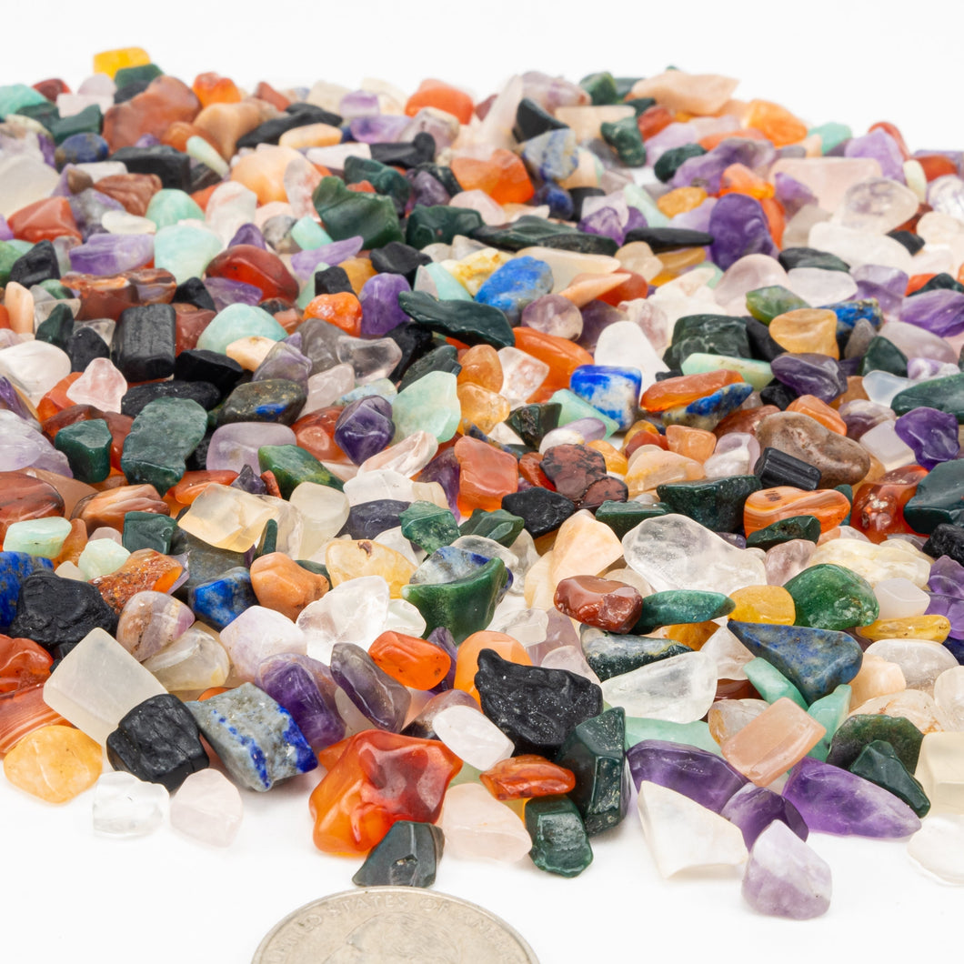 Mixed Stone | Tumbled Chips | 1lb | 5-7mm | India