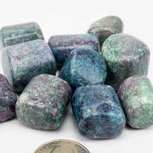 Load image into Gallery viewer, Ruby, Fuchsite, + Kyanite | Tumbled + Shaped | 200g bag | Lg
